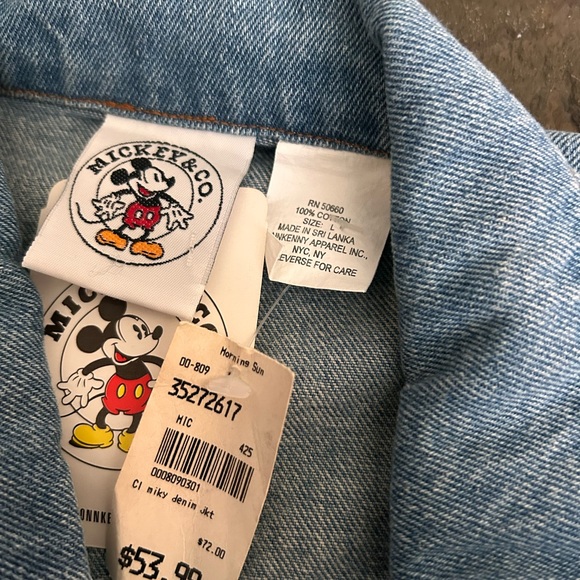 Vintage Mickey and Co Denim jacket with tags never worn with embroidered Mickey - Picture 9 of 10